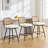 Upholstered Swivel Counter Stool With Rattan Backrest-106484845-106484842