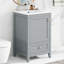 Meuble-lavabo de 20 po avec lavabo, armoire de salle de bain avec porte à fermeture douce, support de rangement et tiroir-115672253