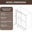 56" - 60" W x 74" H Double Sliding Frameless Shower Door  with 5/16"(8mm) Explosion-Proof Clear Tempered Glass-114882498
