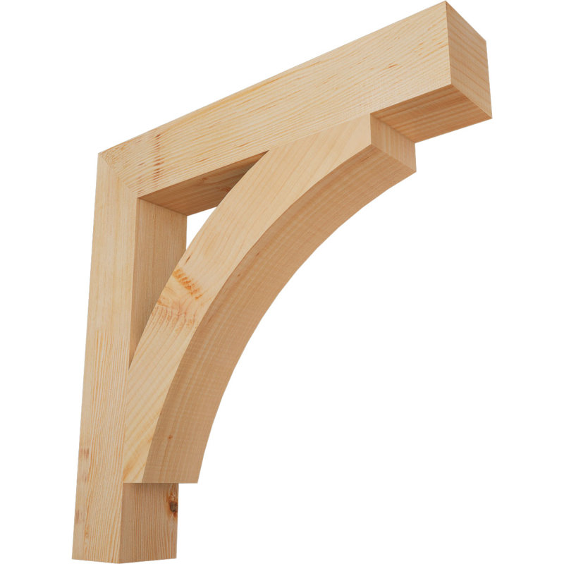 Support de bloc lisse Thorton, sapin Douglas, l 3 1/2 po x P 24 po x H 24 po, H 24 po x l 4 po x P 24 po, Douglas (lisse)
