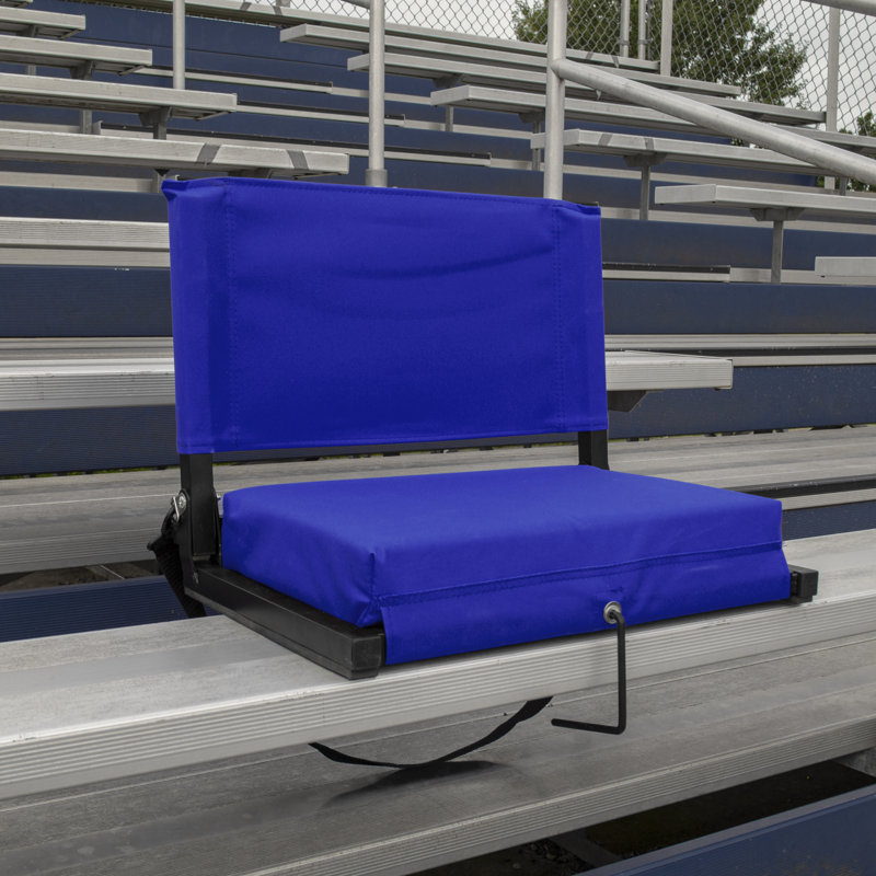 Siège de stade pliant avec coussin, Bleu