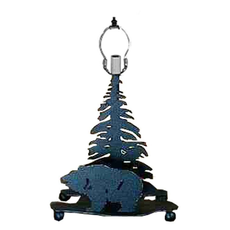 Lone Grizzly Bear Lamp Base