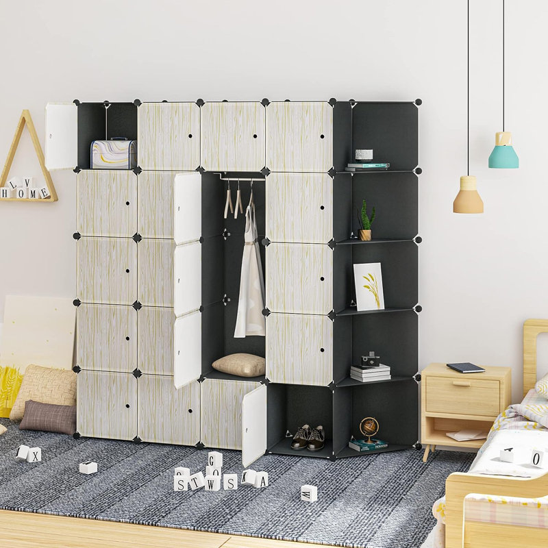 Keshawn 20 Door Plastic Wardrobe