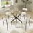 5-Piece Round Glass Dining Table Set-1337492009-1337492012