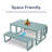 Aoodor 3-Piece 63" Metal Outdoor Patio Dining Set with Rectangular Table and Benches-1402230104