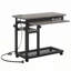 Bureau portatif réglable de 28 à 39,3 po de hauteur avec prise de courant et ports USB, table d'appoint roulante en forme de C-151227905