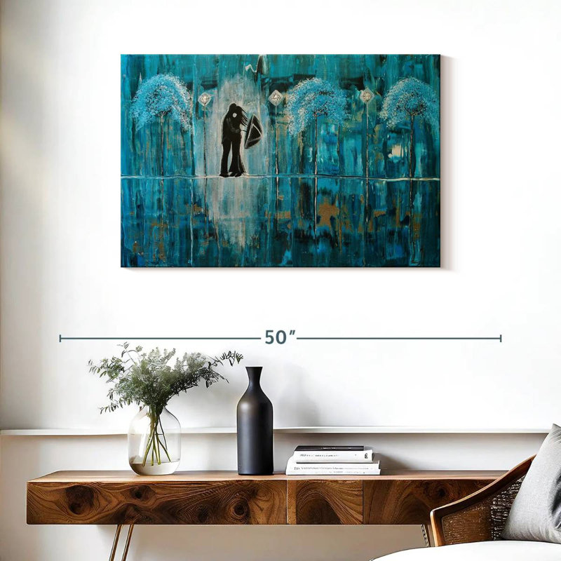 Hardie Turquoise Rain Romance, 24'' H X 36'' W