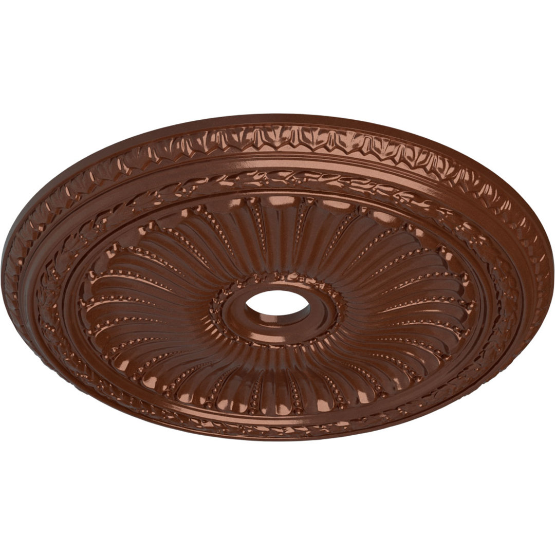 Endurathane Viceroy Ceiling Medallion, 35 1/8"OD x 4 7/8"ID x 2 1/2"P (Fits Canopies up to 4 7/8") Ekena Millwork 
