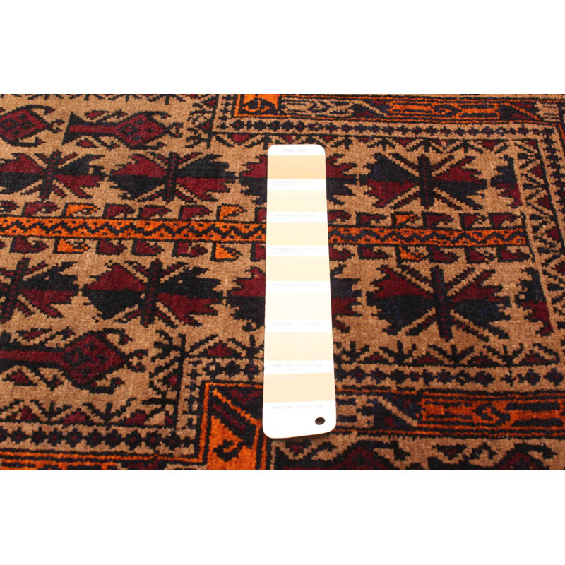Tapis brun clair Teimani 2 pi 11 po x 4 pi 9 po