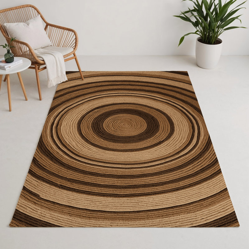 Tapis d'intérieur et d'extérieur brun Nature, Rectangulaire 3 pi x 5 pi