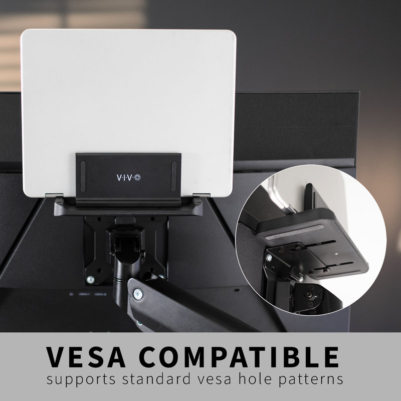 Black Adjustable Thin Client Mini PC Mount Bracket