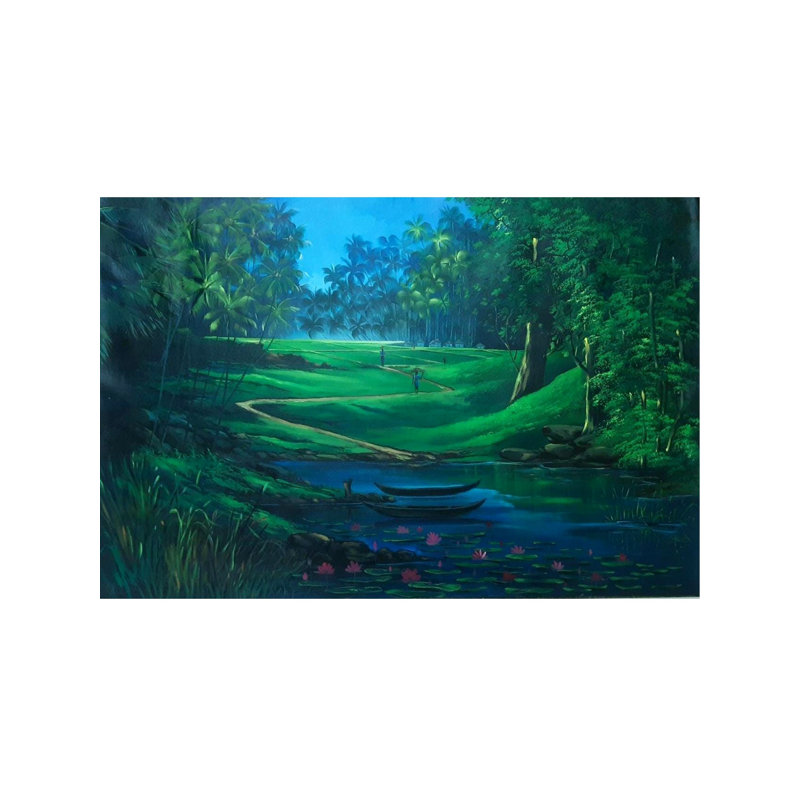 Forêt de l'Inde du Sud | Acrylique sur toile | Par Justin Raj N