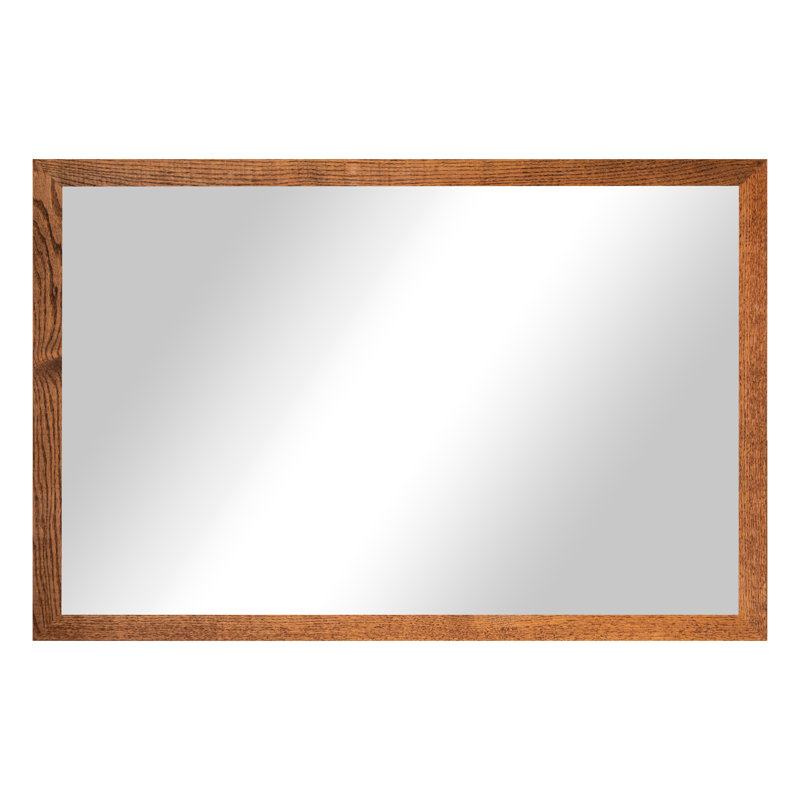 Miroir en bois franc Ebark Designs Ebark - chêne rouge 2 po, 49 po x 30 po, Miel