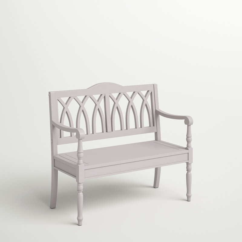Metinaro Solid Wood Bench, Quartz Gray