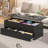 SHCA  Black Lift Top Extendable Coffee Table With Storage