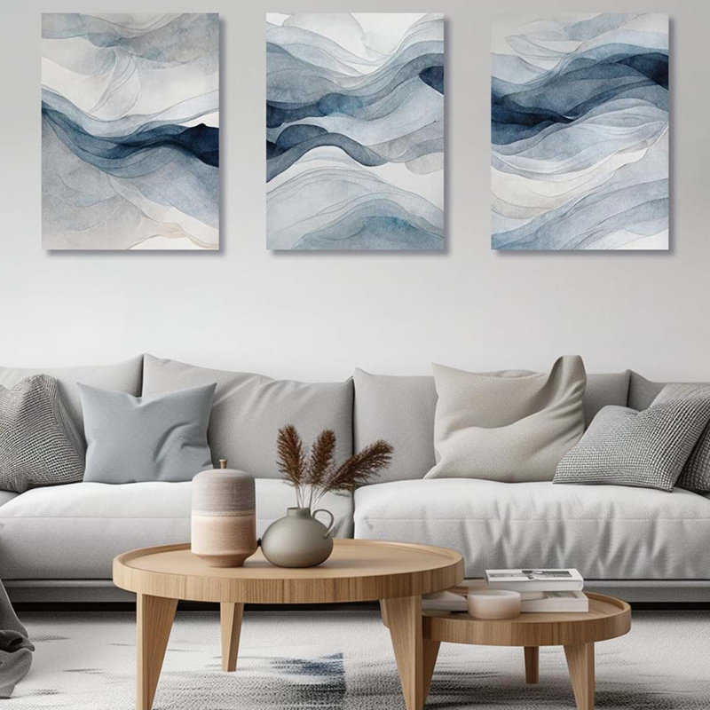 3 Piece Wrapped Canvas Print, 60 cm H x 40 cm W