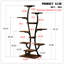Support pour plante d'intérieur avec lumières de culture à spectre complet, étagère en forme d'arbre en métal pour la maison et le patio, support à vases multifonctionnel