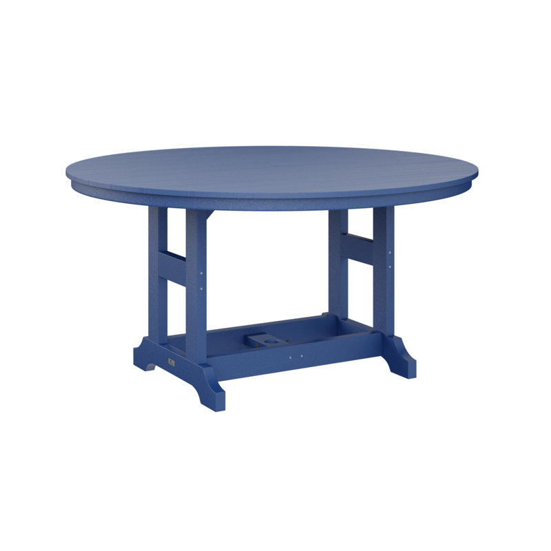 Garden Classic Outdoor Round Table, Pacific Blue, 30.87" H x 60" W x 60" D