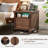 Rushville Farmhouse 2 - Drawers Nightstand with Charging Station, Tall Rustic Wood Square End Table with Open Shelf-95008835
