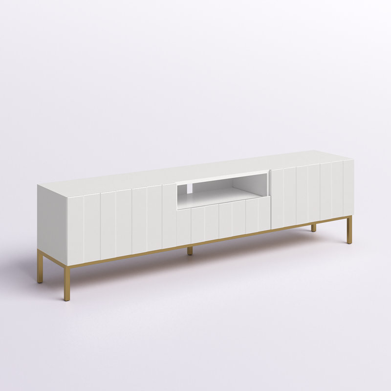 Meuble télé 74,8 po Elegante, Blanc