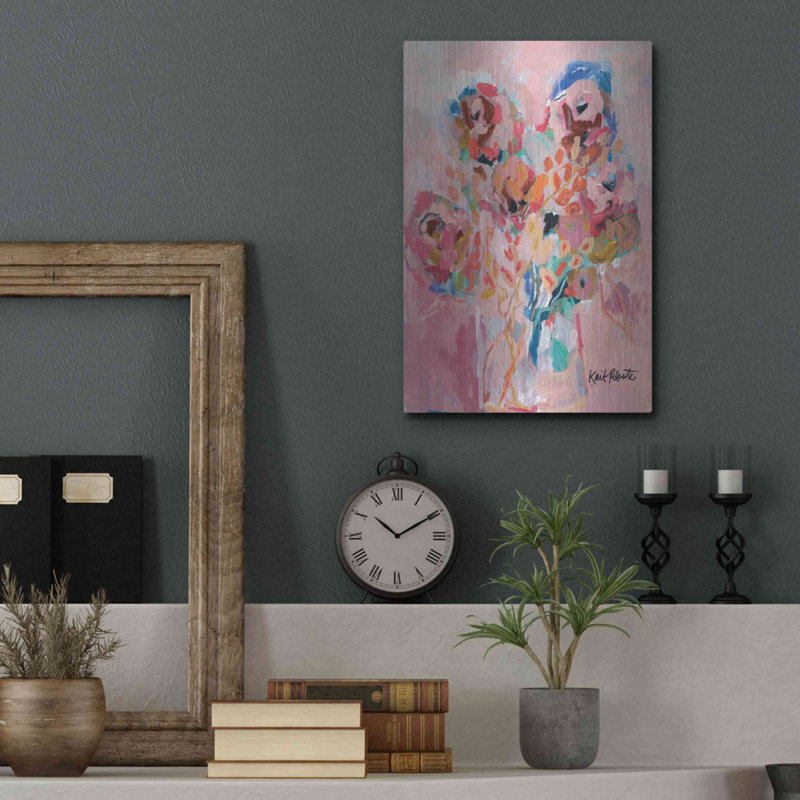 Art luxueux «Dream Blooms» par Kait Roberts, Met «Dream Blooms» par Kait Roberts, H 16 po x l 12 po