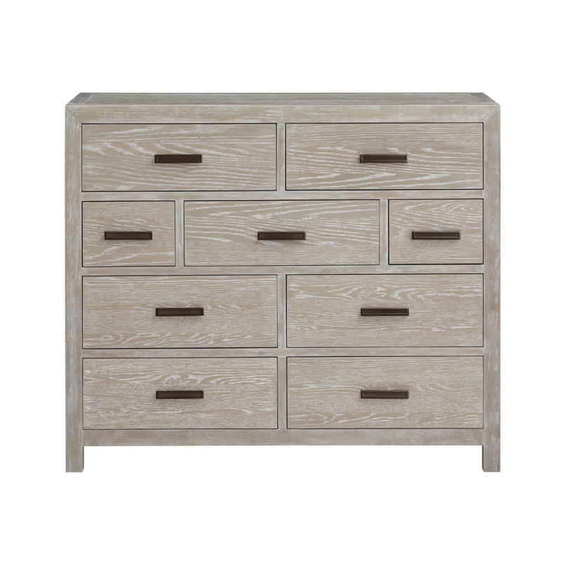 50'' W 9 - Drawer Dresser, Gray Oak