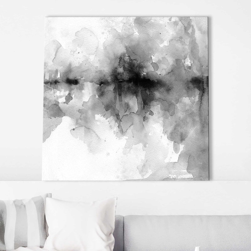 «Island Mist» par Carol Robinson - Peinture, L 18 po x H 18 po, Toile tendue