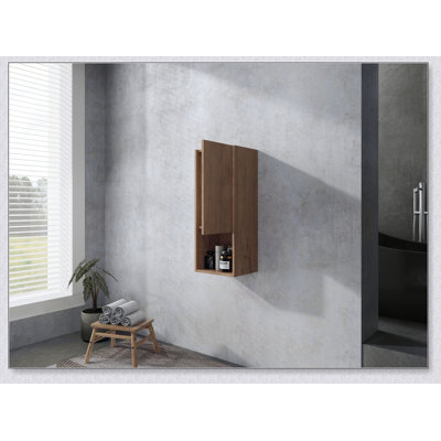Armoire de salle de bain 12 po avec portes à fermeture douce et fixation flottante pour des solutions de rangement élégantes