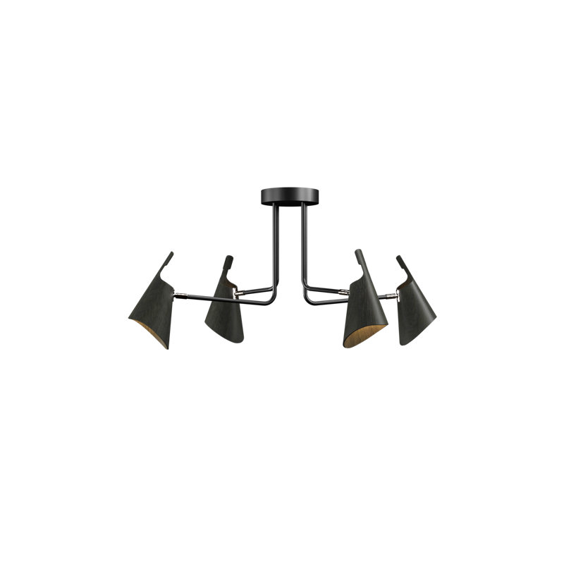 Chandelier, Imbuia, 19.09" H x 39.37" W x 25" D, 4