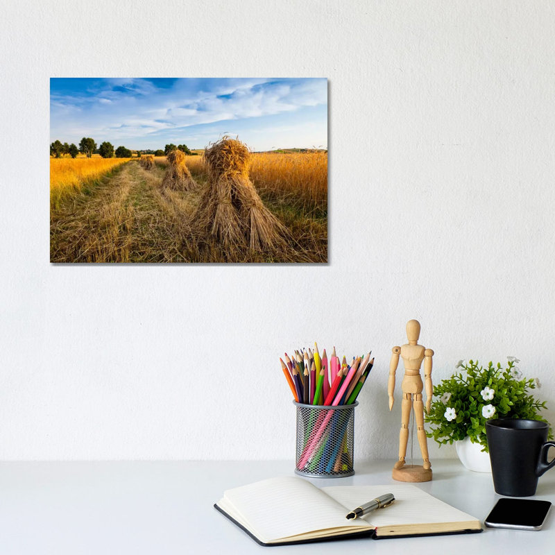 Poland, Jura, Harvest 1 Piece Wrapped Canvas Wall Art, 20.32 cm H x 30.48 cm W