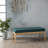 Teal Upholstered With Mid-Century Design And Blend Contemporary Style Fabric Upholstery Birch Wood Base