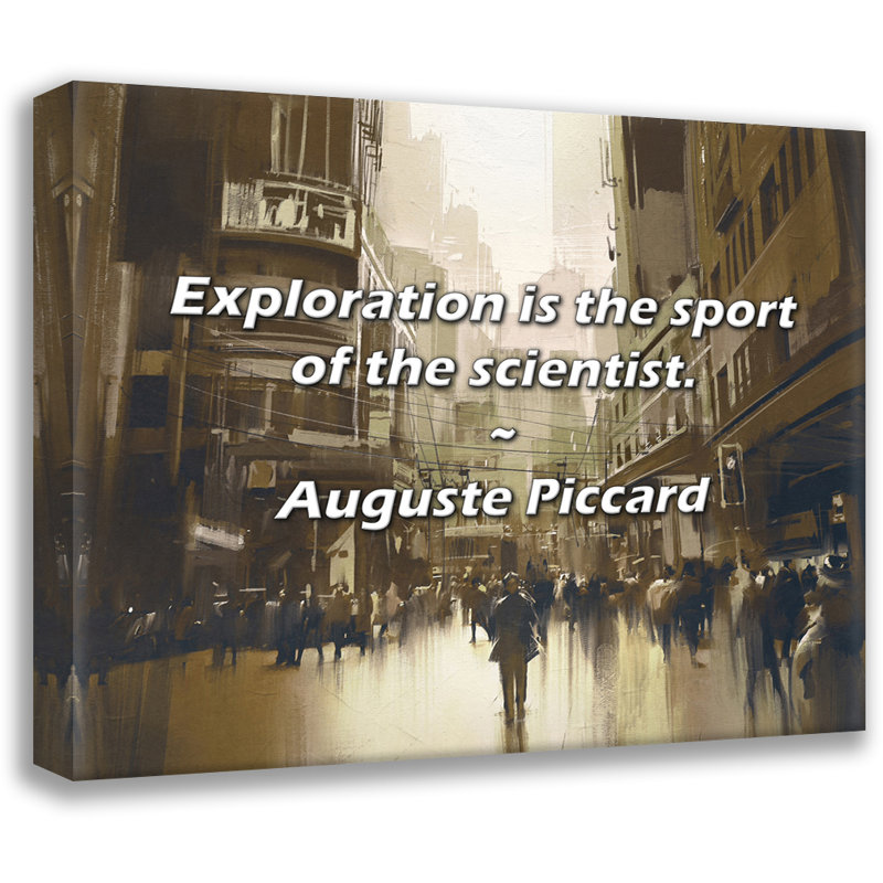 Auguste Pic Card Citation: L'exploration est le sport du savant., H 20 po x l 24 po