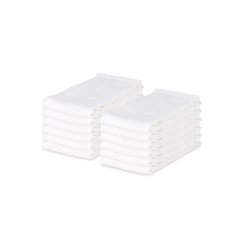 Arkwright 100% Cotton Huck Cleaning Towels 16x26, White