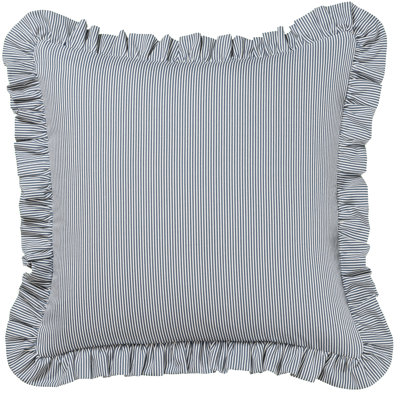 Birch Lane Oxford Stripe Ruffled Accent Pillow