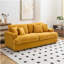Spacious Corduroy 3-Seater Sofa With Matching Throw Pillows, Comfortable And Stylish For Modern Living Spaces