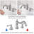 2-handle Bathroom Faucet with Drain Assembly-50085663