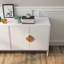 Buffet en bois massif avec poignée carrée, 4 portes, armoire de rangement double, meuble télé pour salon, fer à repasser et fer, peinture, protection de l'écurie - maintient l'apparence-1208784718