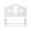 Lit simple superposé simple avec échelle, lit en bois blanc-85393178