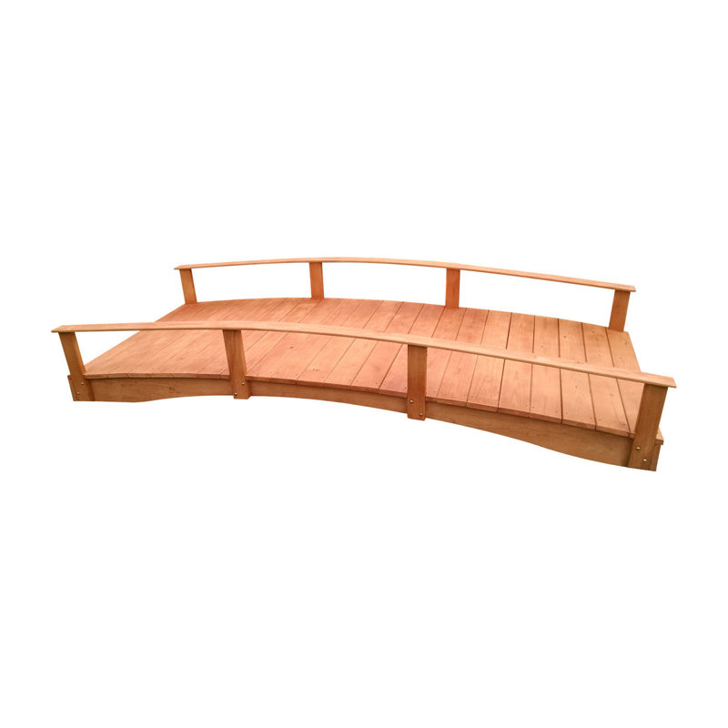 Pont de jardin japonais en pin traité sous pression Keystone Amish Co., 4 pi x 8 pi, brut, 4 pi x 12 pi, Teinture cèdre