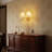 2-Light Armed Fabric Wall Sconce-448498829-448498828
