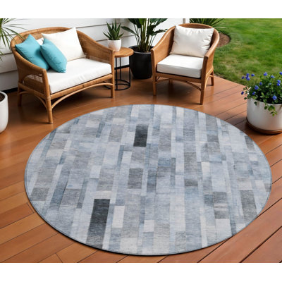 Tapis intérieur lavable rayé 8 po