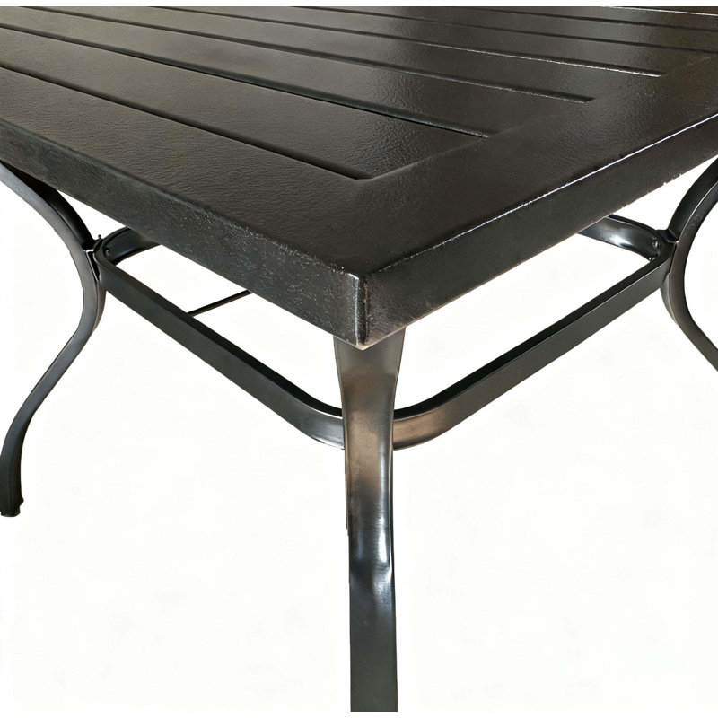 Table de bistro en métal et acier