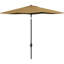 Parasol de terrasse de 6,5 pi x 10 pi, abri de table d'extérieur avec manivelle, inclinaison à bouton-poussoir, café, 50 manivelles rectangulaires
