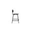 Tabouret de comptoir Khylia - noir graphite avec cuir écologique graphite-299491137