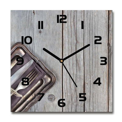 Juha Cutlery on Boards Silent Wall Clock