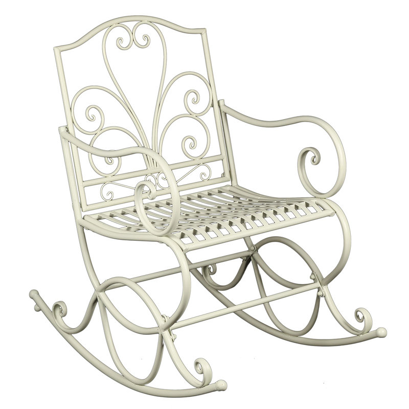 Grimaud Metal Rocking Chair, White