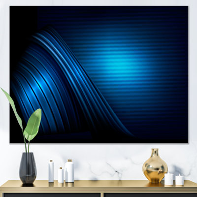 «Elegant Blue Abstract», art mural moderne sur toile