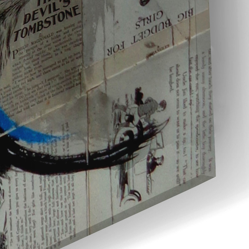 «Cheeky» par Loui Jover, art mural en verre acrylique, H 24 po x l 16 po x P 0,2 po