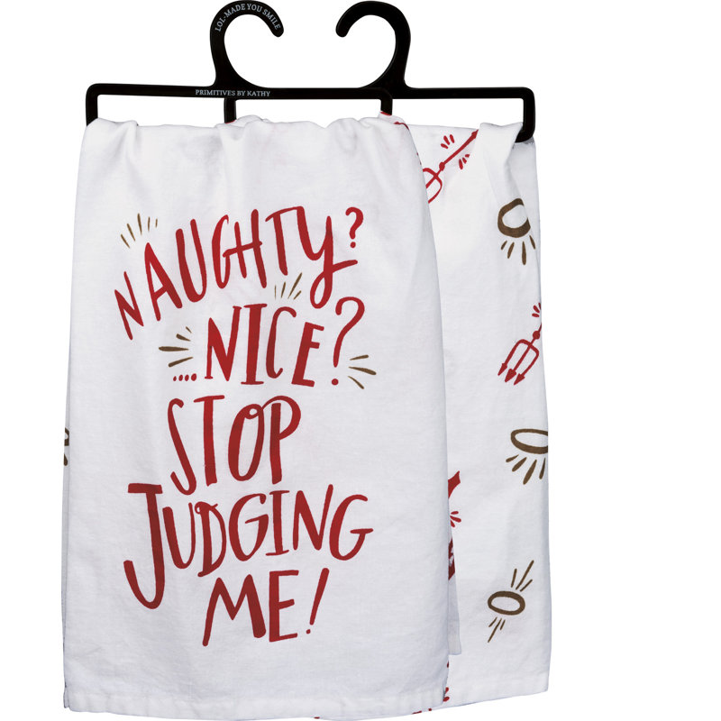 Serviette de cuisine carrée en coton Naughty Nice - 28 po x 28 po