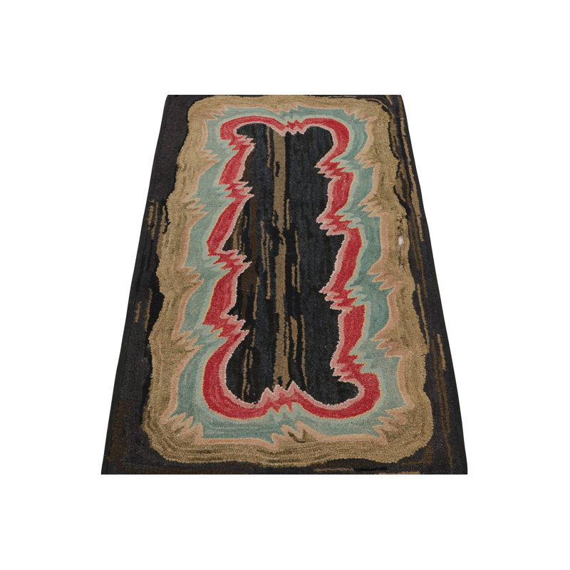 One-of-a-Kind 2'4" X 4'6" Hand Hooked Area Rug